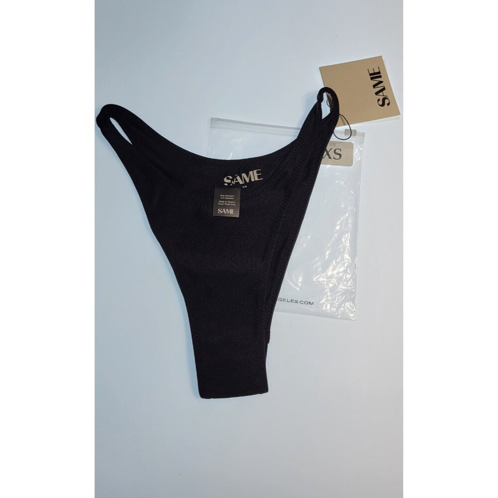 SAME Los Angeles Bottom Swim  Womens Solid 90s Size XSmall Black